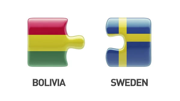 Suède Bolivie Puzzle Concept — Photo