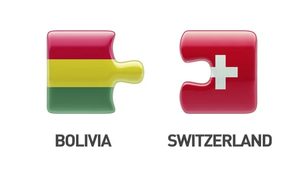 Švýcarsko Bolívie logická koncepce — Stock fotografie