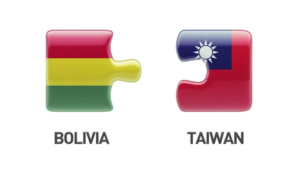 Taiwan Bolivia puzzel Concept — Stockfoto