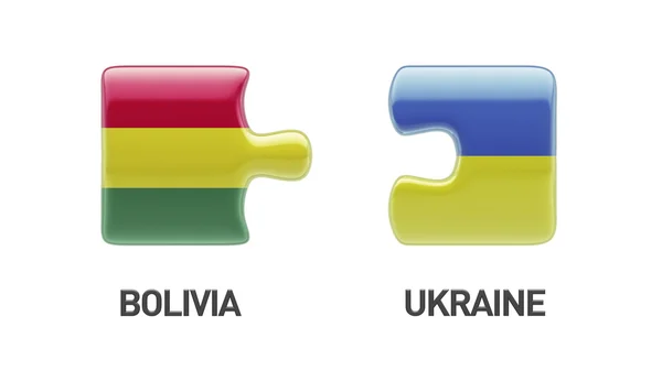 Ukraine Bolivia  Puzzle Concept — Stock Photo, Image