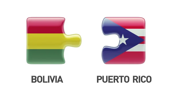 Porto Rico Bolivie Puzzle Concept — Photo