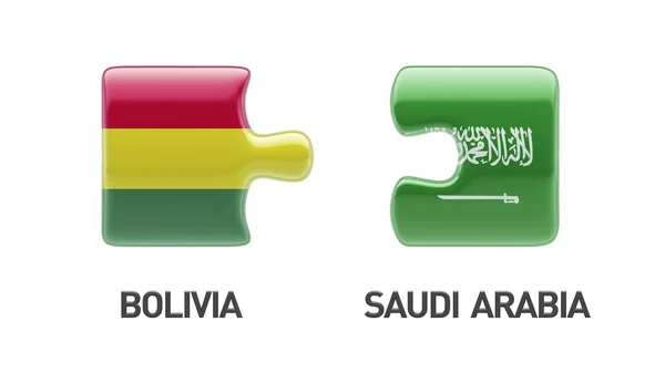 Arabia Saudita Bolivia Puzzle Concept — Foto Stock