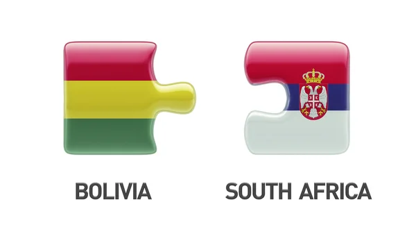 Serbia Bolivia  Puzzle Concept — Stock Photo, Image