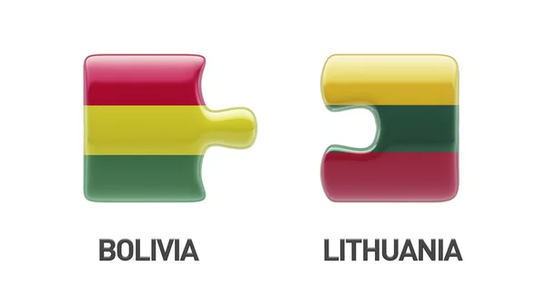 リトアニア ボリビア パズル コンセプト — ストック写真
