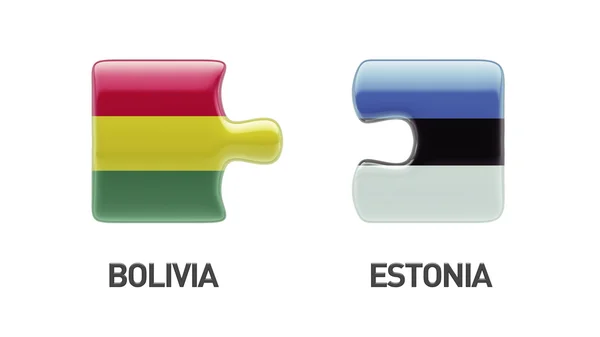 Estónia Bolívia Puzzle Concept — Fotografia de Stock