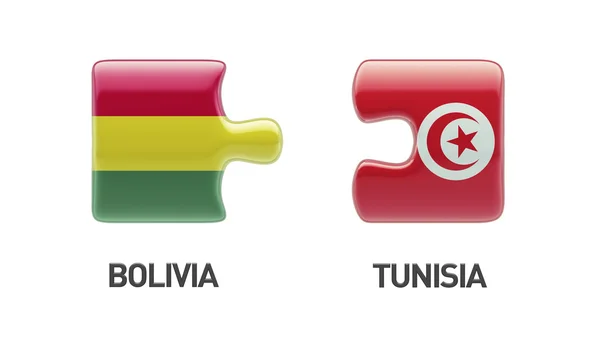 Tunezja Boliwia logiczne pojęcia — Zdjęcie stockowe