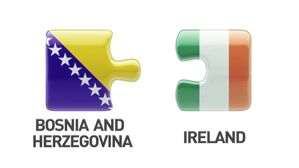 Bosnia y Herzegovina Irlanda Puzzle Concepto — Foto de Stock