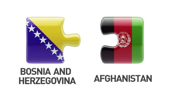 Afghanistan Bosnien och Hercegovina pussel koncept — Stockfoto