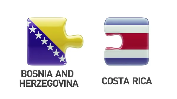 Bosnien och Hercegovina Costa Rica pussel koncept — Stockfoto