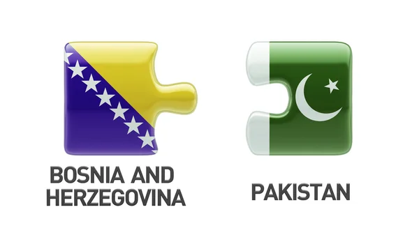 Pakistan Bosnien und Herzegowina Puzzle-Konzept — Stockfoto