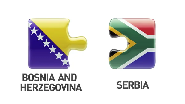 África do Sul Bósnia e Herzegovina Puzzle Concept — Fotografia de Stock