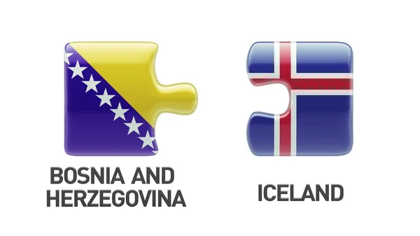 Island Bosnien und Herzegowina Puzzle-Konzept — Stockfoto