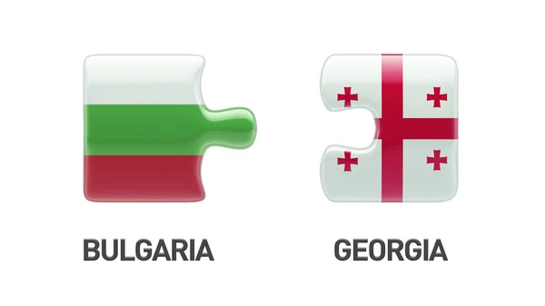 Bulgária Georgia Puzzle koncepció — Stock Fotó