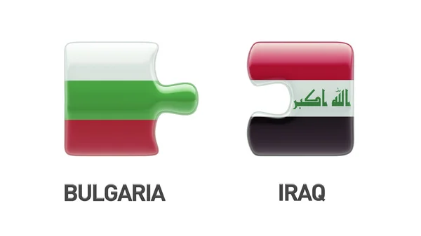 保加利亚伊拉克拼图概念 — 图库照片