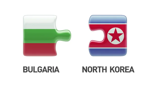 Bulgarije Noord-Korea puzzel Concept — Stockfoto