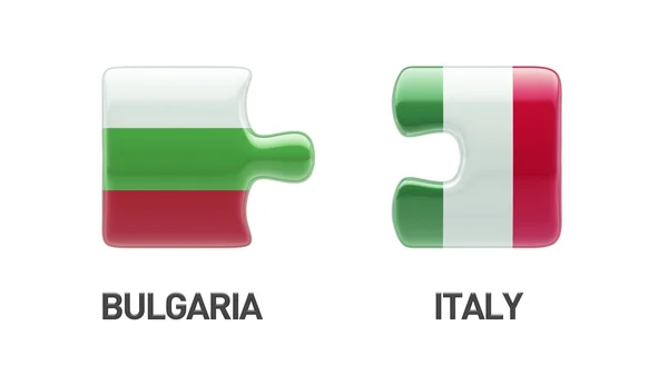 Bulgaria Italia Puzzle Concept — Foto Stock