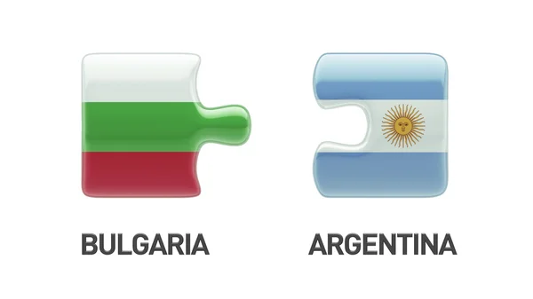 Bulgarije Argentinië puzzel Concept — Stockfoto