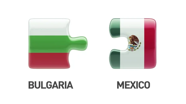 Bulgaria Messico Puzzle Concept — Foto Stock