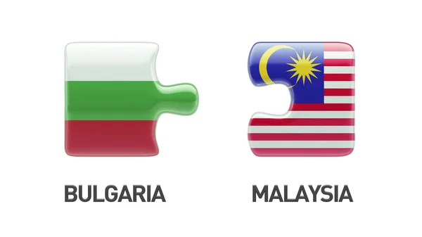 Bulgarie Malaisie Puzzle Concept — Photo