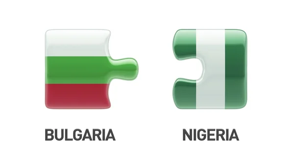 Bulgarie Nigeria Puzzle Concept — Photo