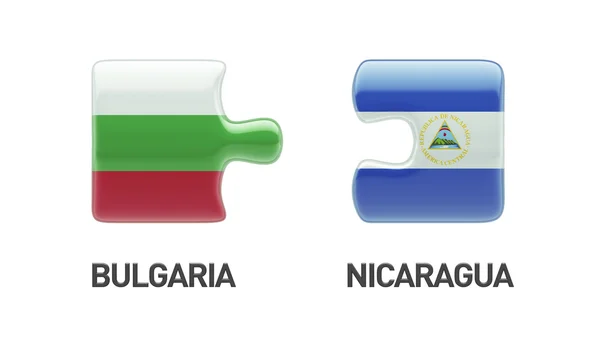 Bulgarie Nicaragua Puzzle Concept — Photo