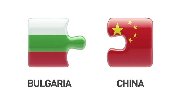 Bulgaria Concetto di puzzle Cina — Foto Stock