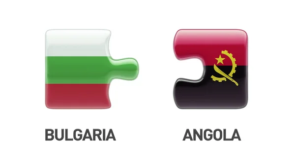 Concetto di Puzzle di Bulgaria Angola — Foto Stock