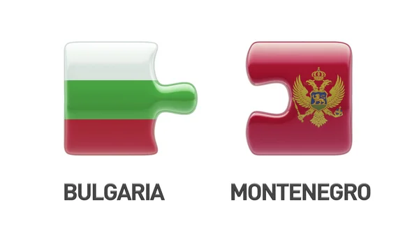 Bulgaria montenegro puzzle-konzept — Stockfoto