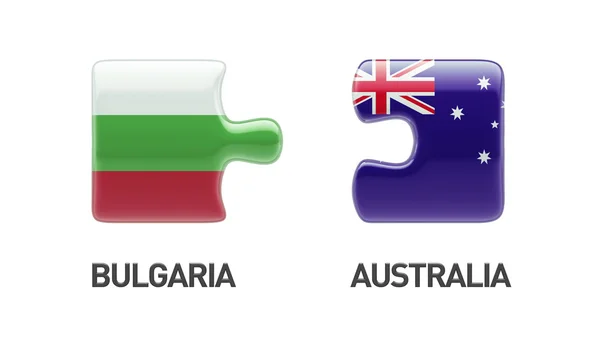 불가리아 호주 퍼즐 개념 — 스톡 사진