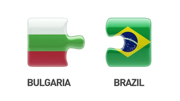 Bulgaria Brazil  Puzzle Concept — Stock Photo, Image