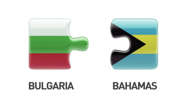 Bulgaria Bahamas Puzzle Concept — Stock Photo, Image