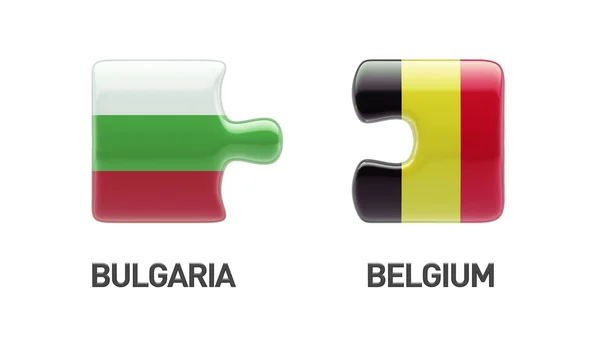 Bulgarie Belgique Puzzle Concept — Photo