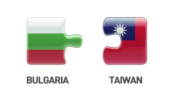 台湾ブルガリア パズル コンセプト — ストック写真