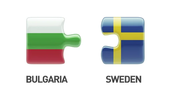 Svezia Bulgaria Puzzle Concept — Foto Stock