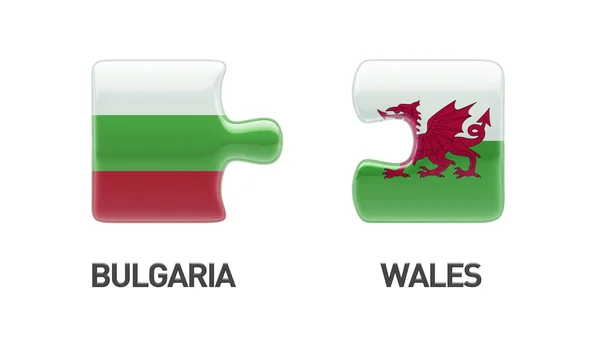 Wales Bulgária Puzzle Concept — Fotografia de Stock