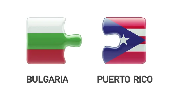 Puerto Rico Bulgária nehézség koncepció — Stock Fotó