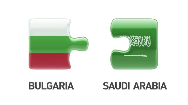 Σαουδική Αραβία Βουλγαρία παζλ έννοια — Φωτογραφία Αρχείου
