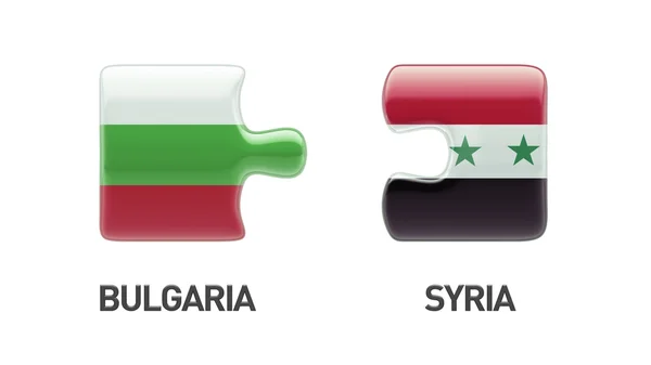 Συρία Βουλγαρία παζλ έννοια — Φωτογραφία Αρχείου