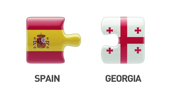 Spain Georgia  Puzzle Concept — Stock Photo, Image