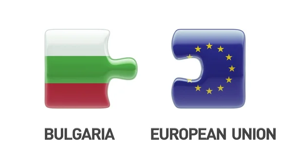 União Europeia Bulgária Puzzle Concept — Fotografia de Stock
