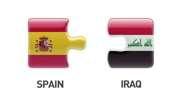Spanje Irak puzzel Concept — Stockfoto