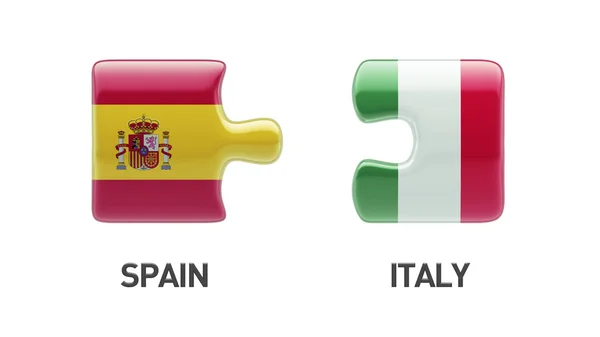 Spagna Italia Puzzle Concept — Foto Stock