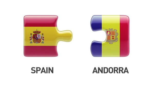 Spagna Andorra Puzzle Concept — Foto Stock