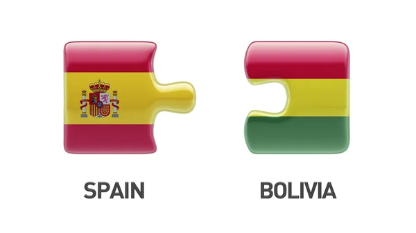 Spanien Bolivien Puzzle-Konzept — Stockfoto
