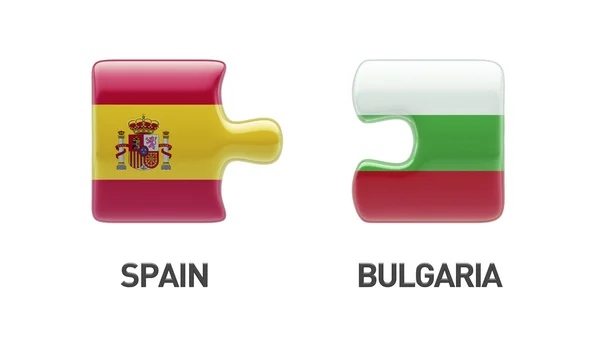 Spanje Bulgarije puzzel Concept — Stockfoto
