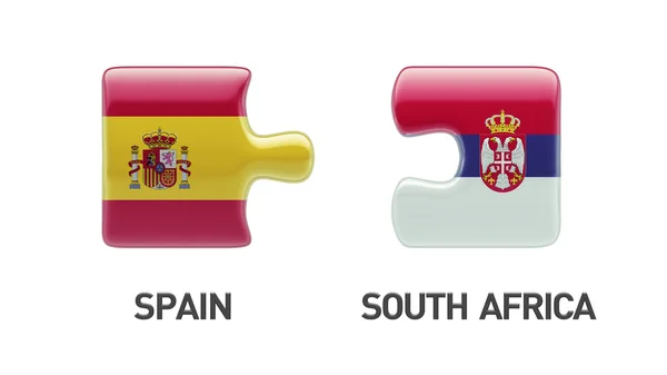 Serbia Spagna Puzzle Concept — Foto Stock