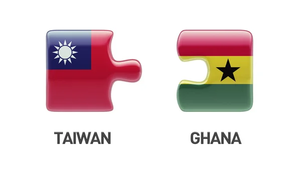 Taiwan Ghana  Puzzle Concept — Stock Photo, Image