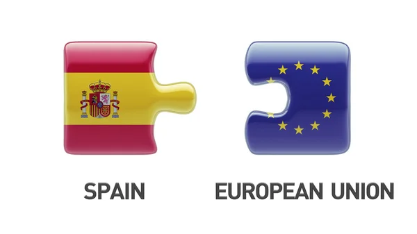 Union européenne Espagne Puzzle Concept — Photo