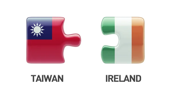 Taiwan Irlanda Puzzle Concept — Foto Stock