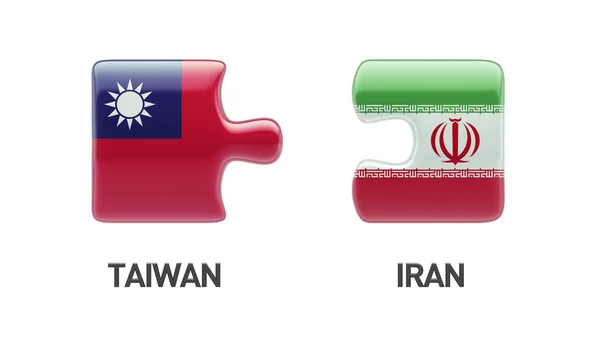 Taiwan Iran puzzel Concept — Stockfoto